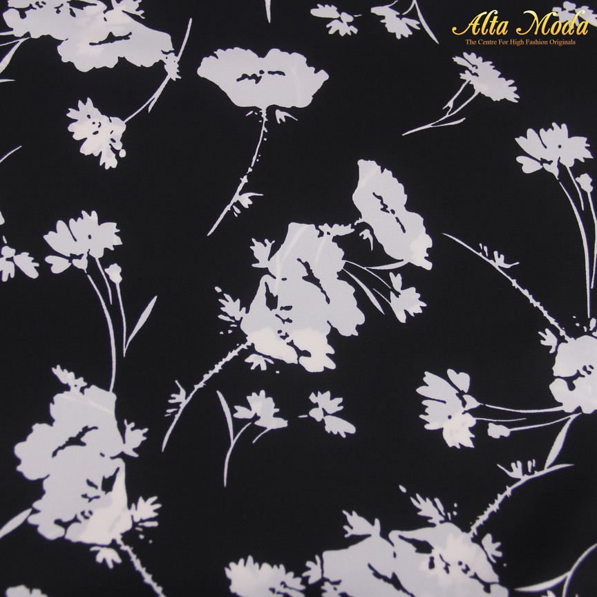 

Alta Moda Heavy Cady Stretch Zara Hitam Motif Bunga Putih (1M)