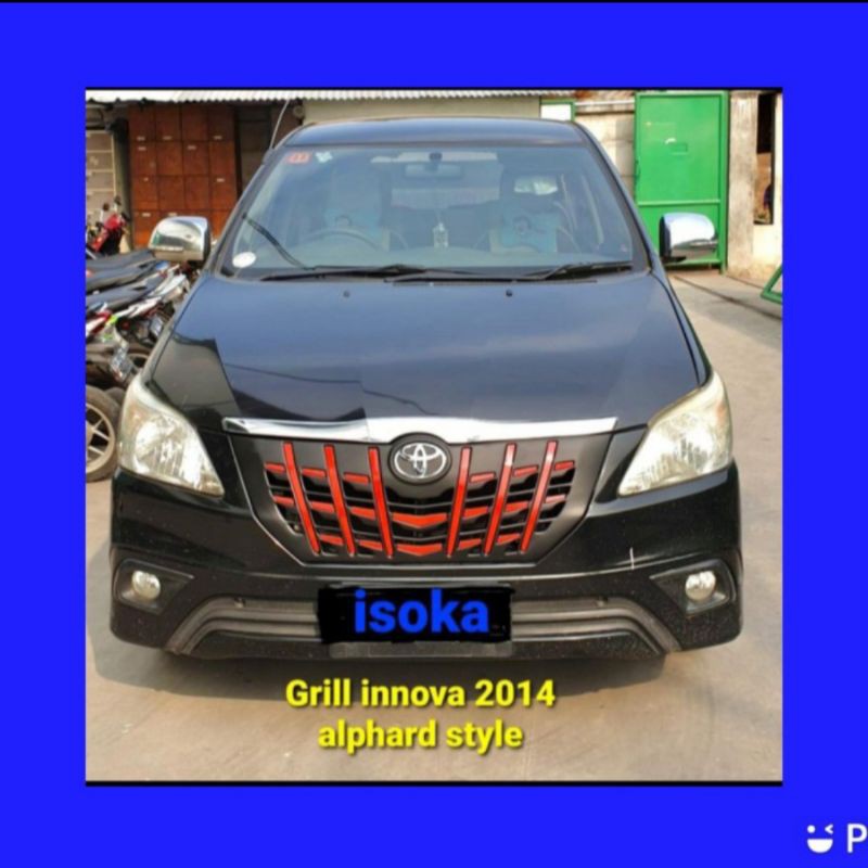 grill depan mobil grand Innova 2014 2015 model Alphard style