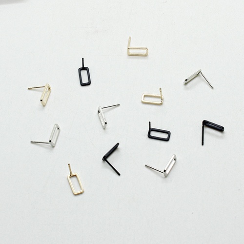 Hu Hu Hu Hu Hu Alat Bantu Pasang Kacamata♡ Anting Tusuk Bentuk Segi Enam Geometris Untuk Wanita