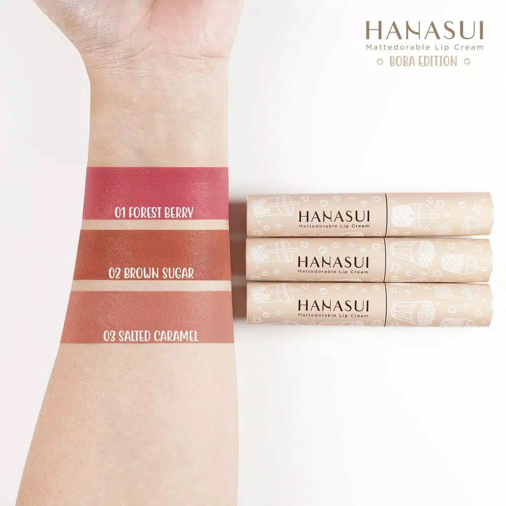 HANASUI Mattedorable Lip Cream Boba Edition