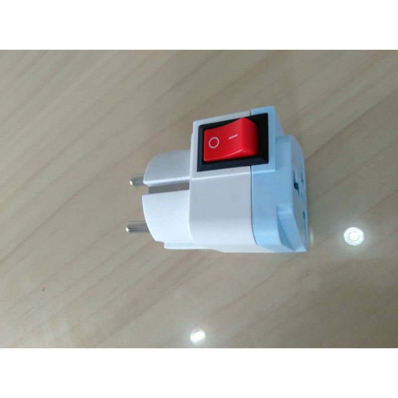 Over steker adaptor 3 ke w universal skakel on off SNI over steker hp laptop sambungan
