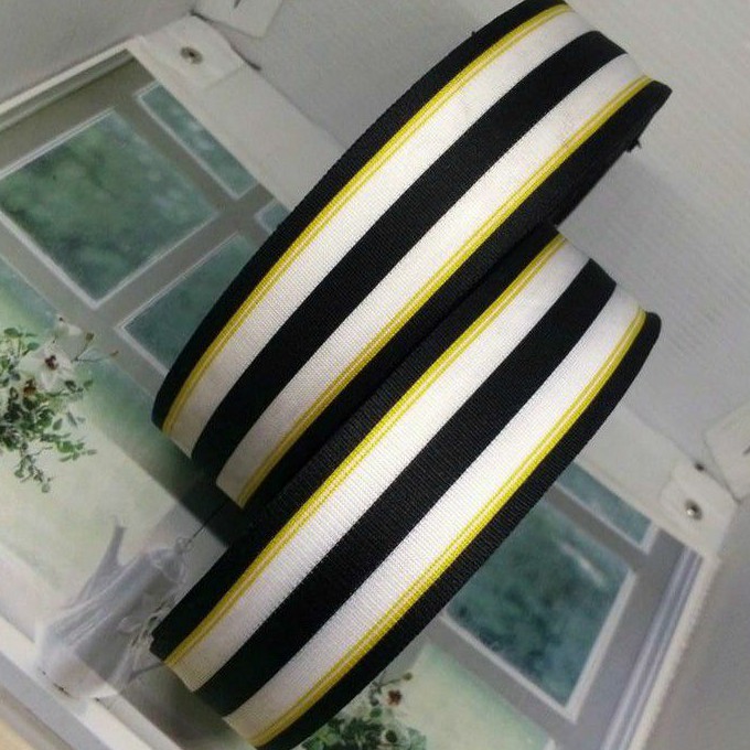 

PER METER,PITA SALUR LIST PUTIH,HITAM,KUNING 3.8CM.