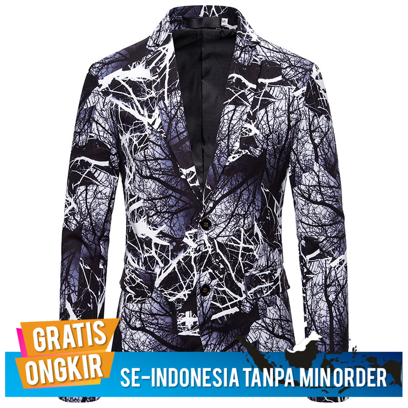 Blazer Pria Motif  Digital Printing Jas Pria Jas