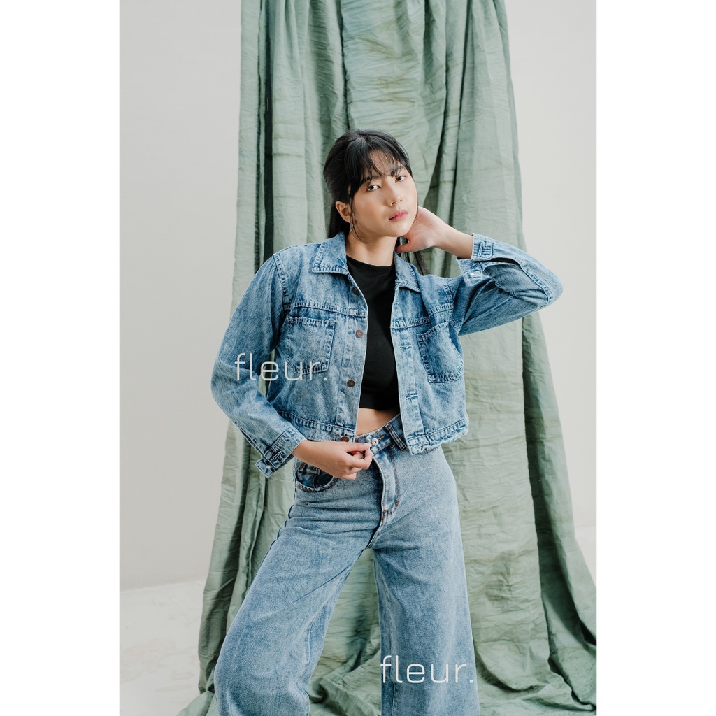 Jaket jeans | Jaket crop wanita | Jaket jeans crop | jaket crop