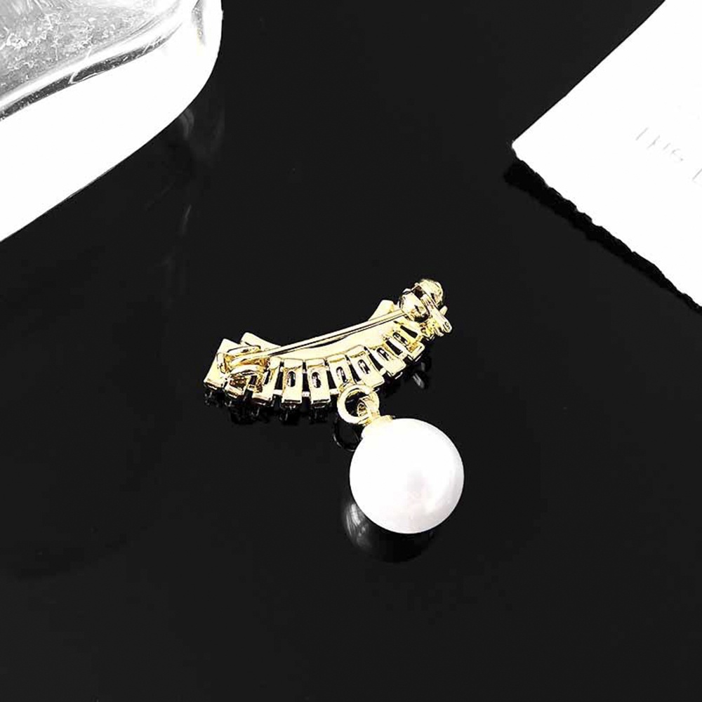 【COD Tangding】Bros Pin Mutiara Zircon Untuk Aksesoris Wanita