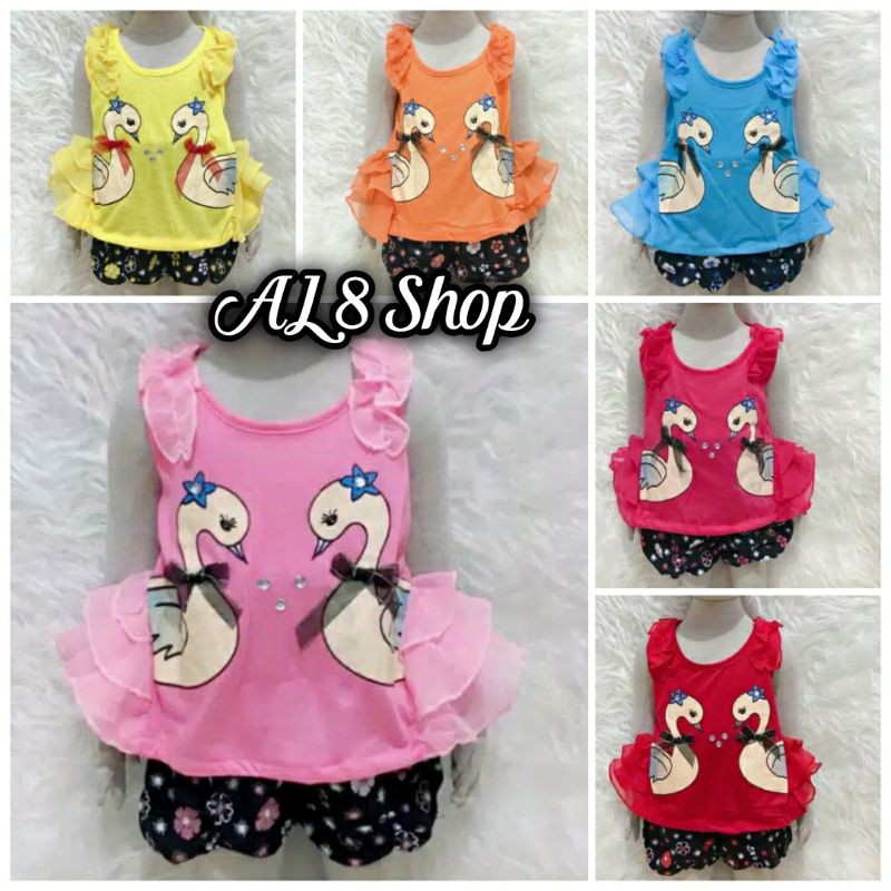 

BAJU ANAK PEREMPUAN / BAJU BAYI AL8 STELAN ANGSA PITA