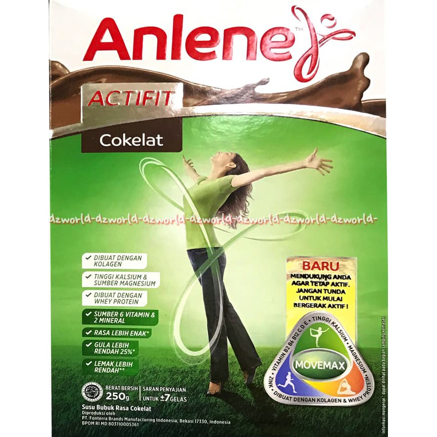 

Anlene Actifit 250gr Coklat / Vanilla / Plain