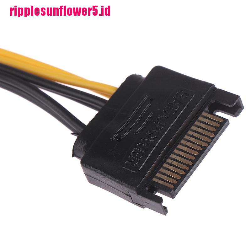 Kabel Power 15pin SATA Male to 8pin (6 + 2) PCI-E 20cm Untuk Grafis