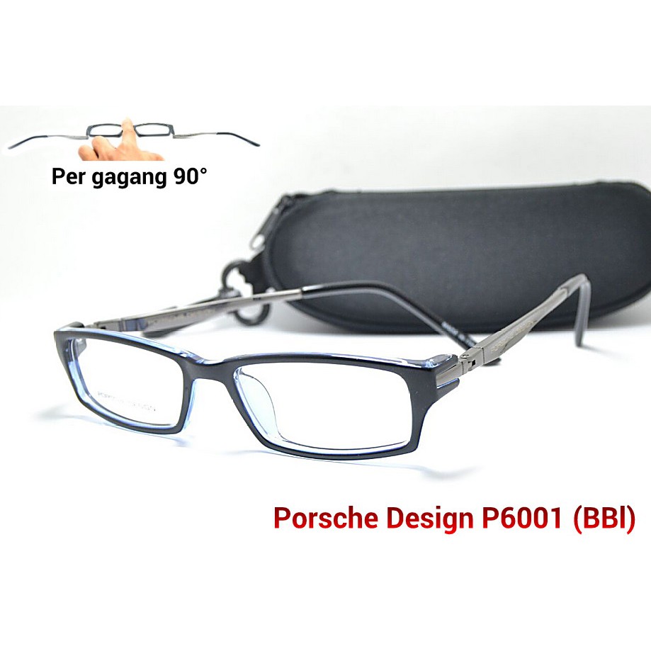 Terbaru FRAME KACAMATA - PORSCHE DESIGN P6001 (minus/plus) Pria & Wanita - Merah