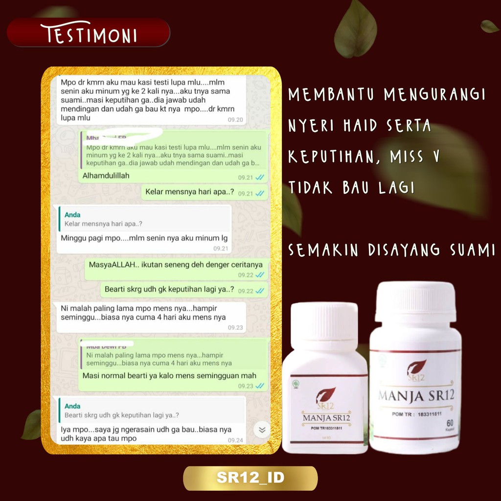 MANJAKANI SR12 / MANJA SR12 / OBAT KEPUTIHAN / PROMIL AMPUH