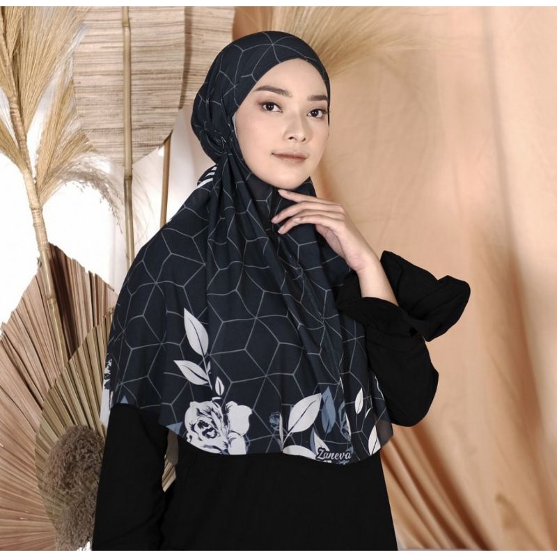 BERGO HIJAB / HIJAB INSTANT / MOTIF MARYAM PRINTING BY ZANEVA HIJAB
