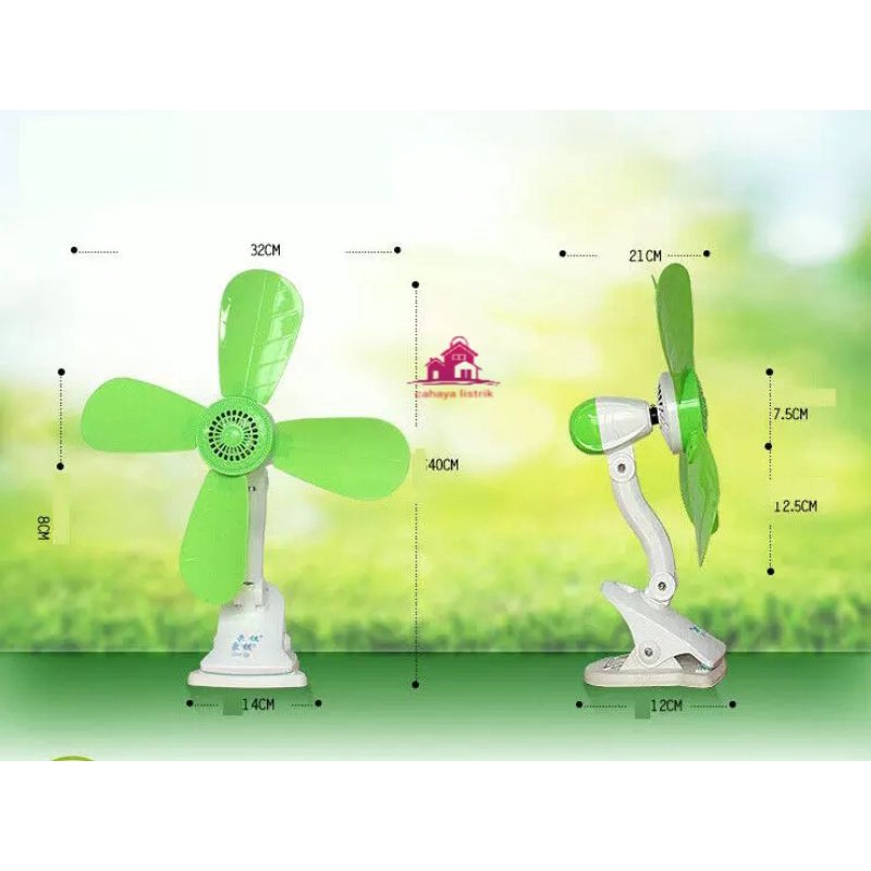 Kipas Angin Listrik Jepit Duduk Dinding Desk Fan Deskfan Karakter 3in1 20 Watt W / Gantung 20w 30w