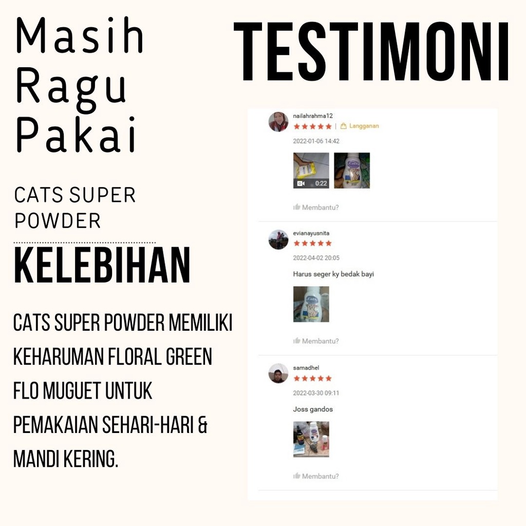 Bedak Wangi Anti Jamur Bau Kucing Cats Super Powder 100ml Hewan Peliharaan FEZONE