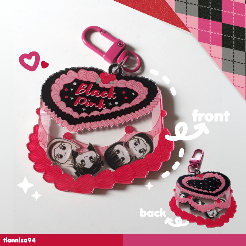Blackpink Keychain | Gantungan Kunci Akrilik Blackpink | Blackpink Cake Shaker Keychain | Acrylic Sh