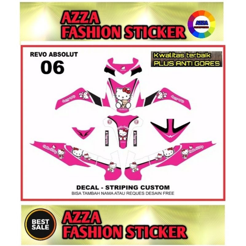 Sticker Striping Decal Revo Absolute, Sticker Decal Honda Revo Absolute, Sticker Revo Absolute 06