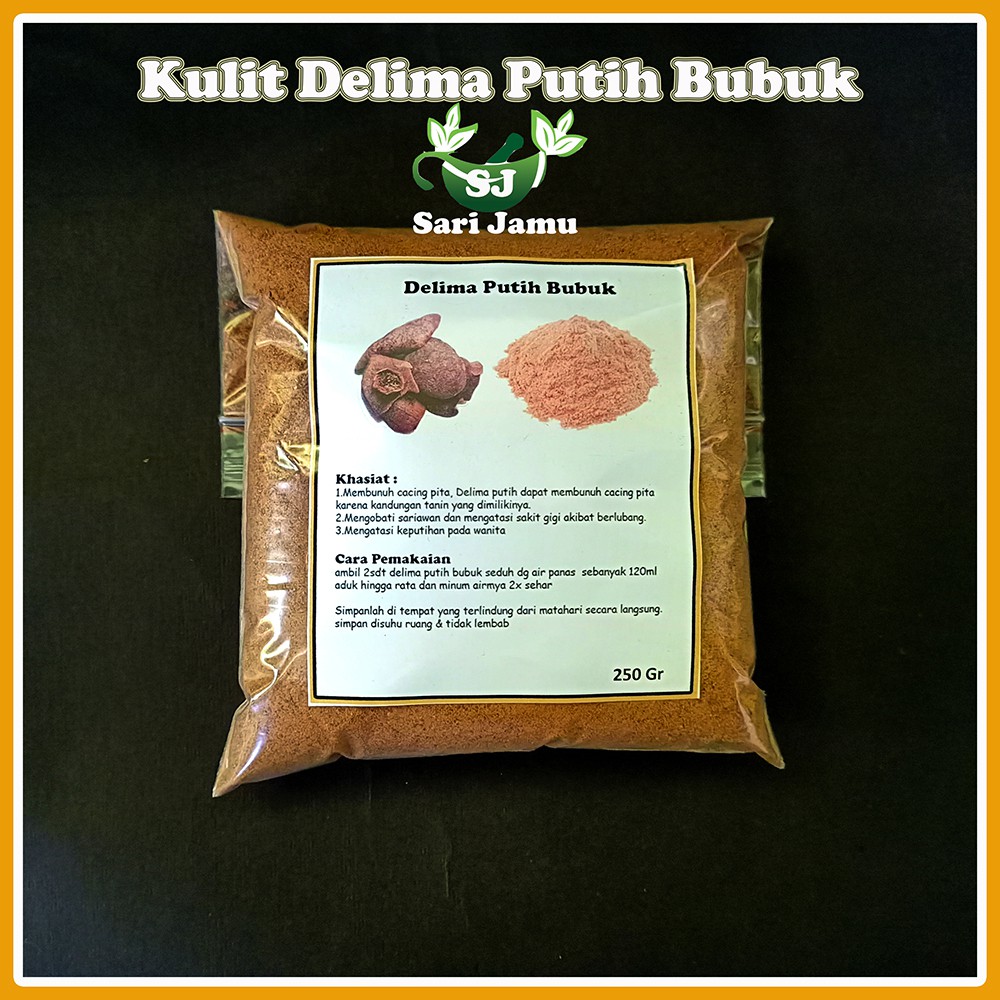 

Jamu Herbal Tradisional Kulit Delima Putih Bubuk 250Gr untuk Keputihan