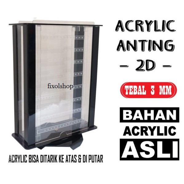 Akrilik Display Anting Putar 2 Sisi Kecil