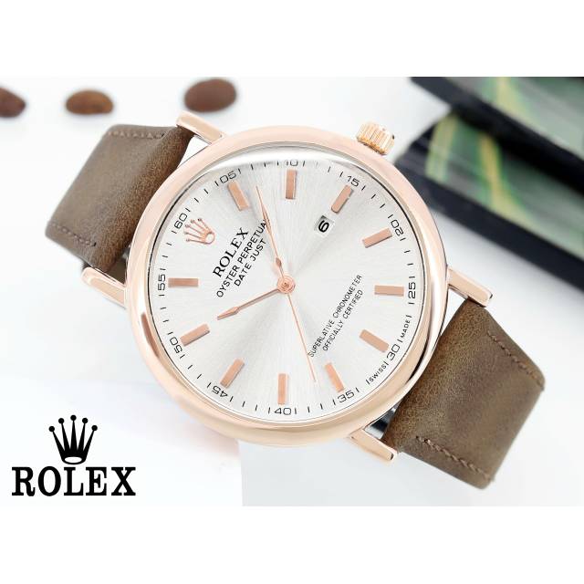 Jam  ROLEX  Pria KW kulit Classic Steel