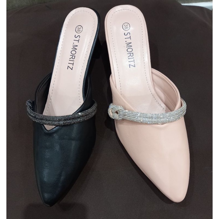 sandal slop pesta wanita original St.Moritz