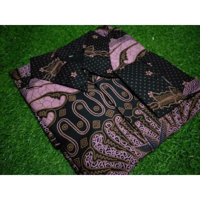 ADA ANAK SUKET SEGORO BATIK UNGU LILAC  kemeja batik pria lengan panjang terbaru ORIGINAL KEKINIAN