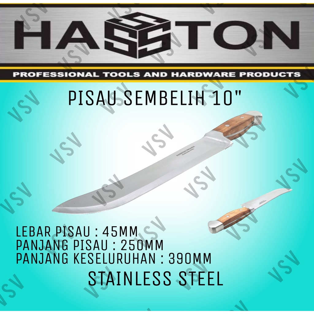 Hasston Pisau daging panjang 3020-017 Stainless steel knife 10&quot; Pisau panjang 10&quot;