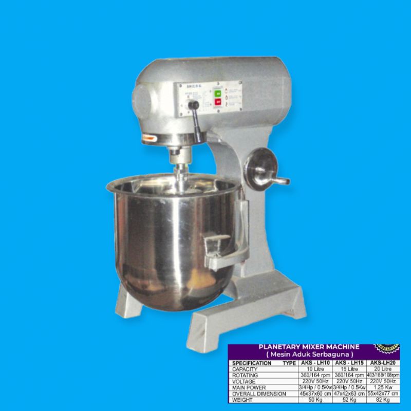 mixer  roti 10 liter planetary mixer