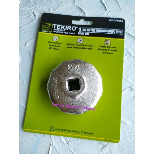 TEKIRO 64 MM Kunci Pembuka Buka Oli Oil Filter Mangkok 64mm