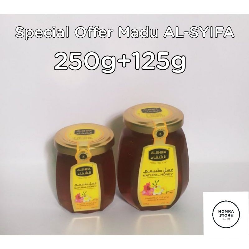 

Madu AL-SYIFA NATURAL HONEY Bundling 250g plus 125g Murah meriah!!