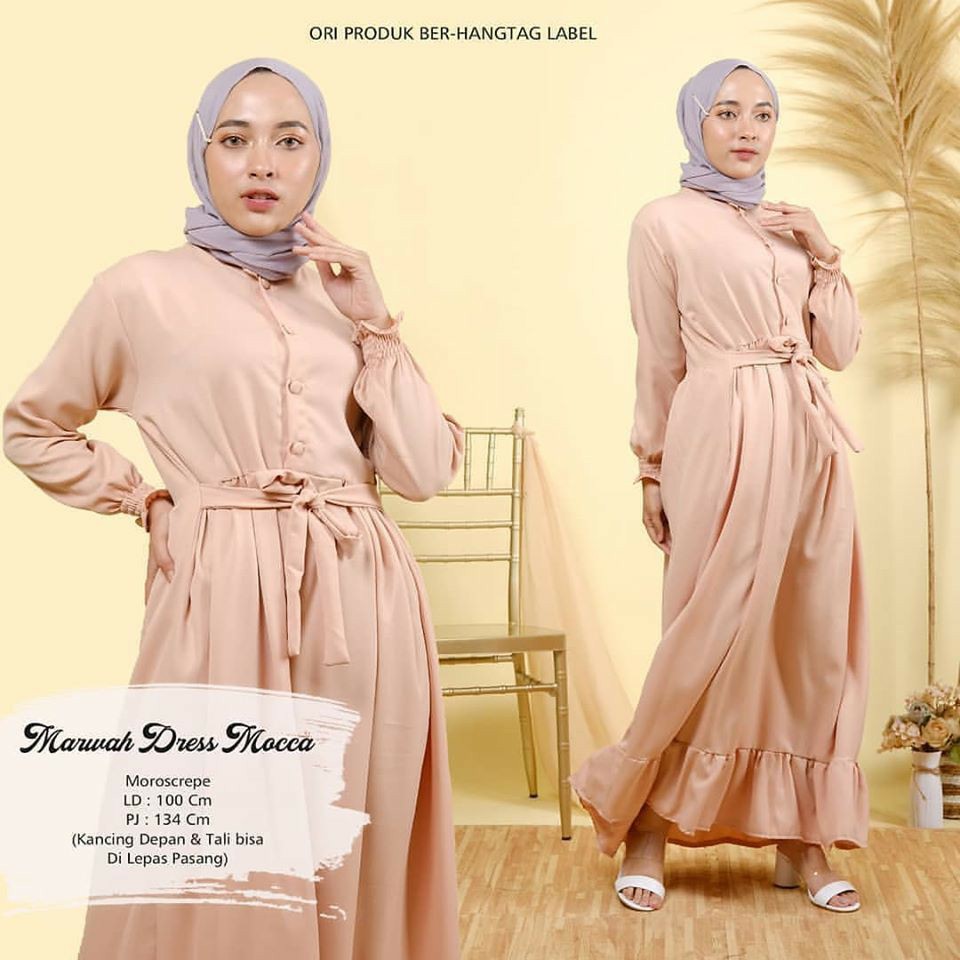 MARWAH DRESS - FLOTTILICIOUS / DRES MUSLIM / GAMIS MUSLIM / GAMIS MURAH / GROSIR BAJU ONLINE