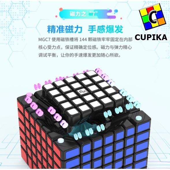 Rubik 7x7 7x7x7 Yj MGC Yongjun Magnetic Blackbase Speed