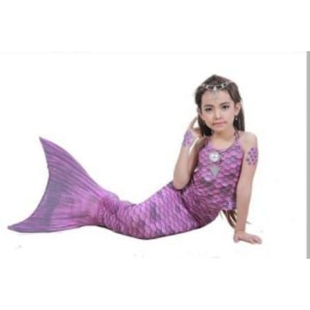 Baju Kostum Renang Mermaid/Putri Duyung Motif RAINBOW (Baju Aril) TOP***