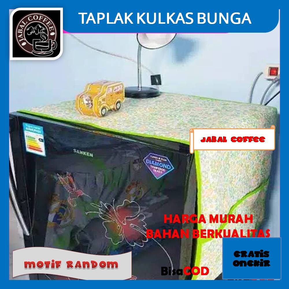 Cover Penutup Kulkas / Taplak Kulkas / Cover Penutup Lemari Es / Taplak Alas Kulkas 45 Gram 09