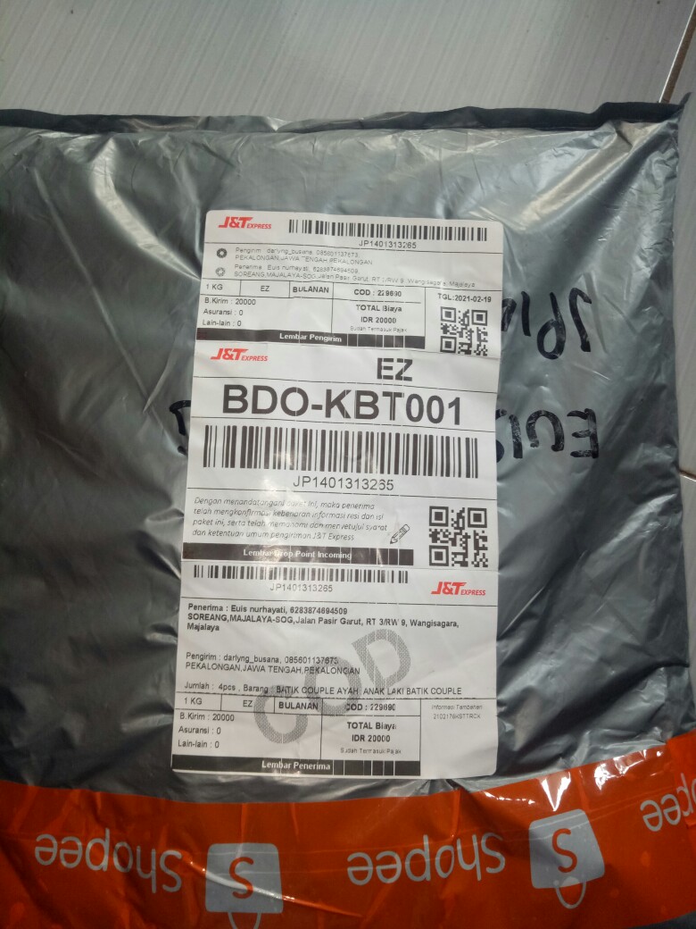 Batik Couple Ayah & Anak Laki Batik Couple Motif Puser Biru