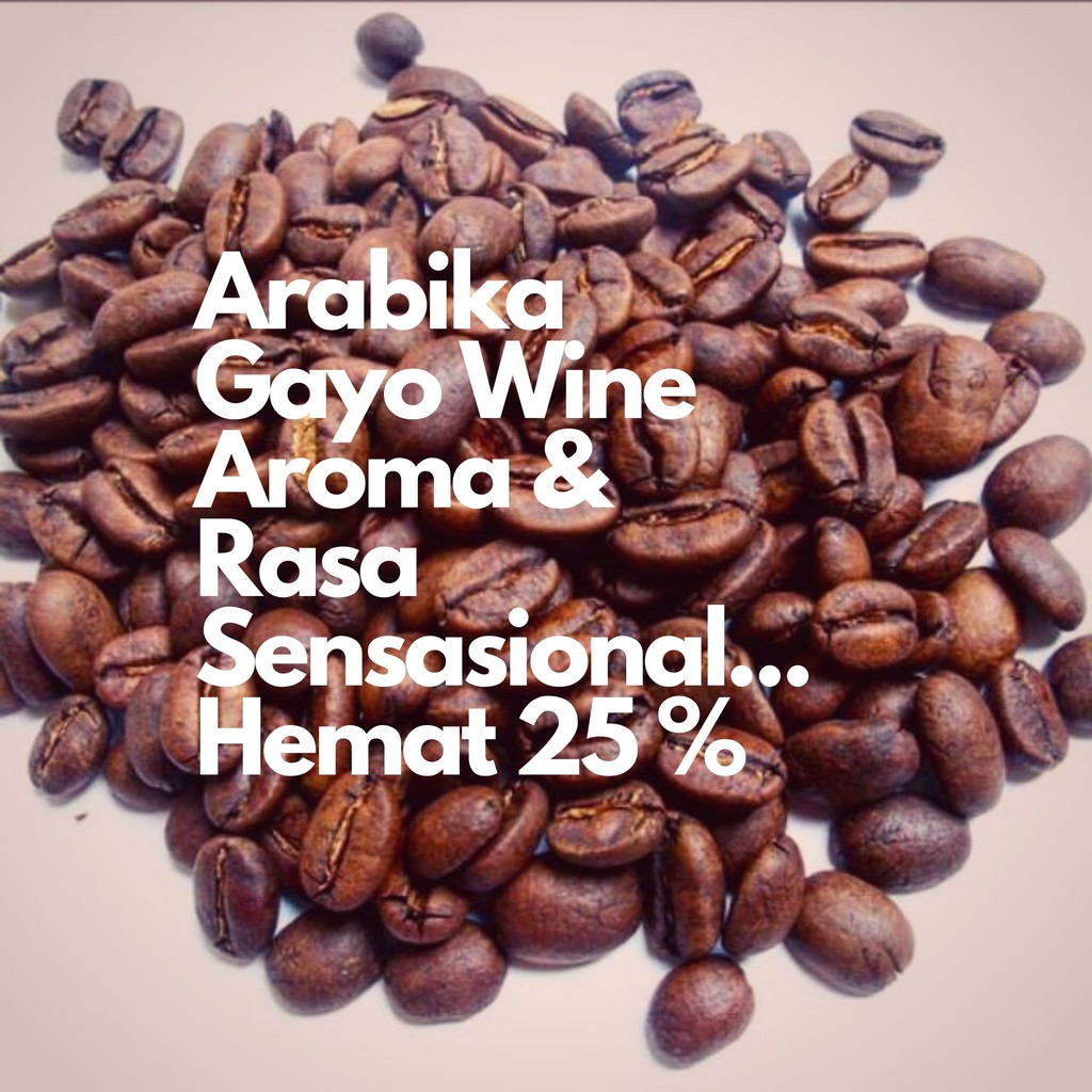 

Gold Coffee Kopi Roast Bean Arabika Gayo Wine 100% Full Muantab.