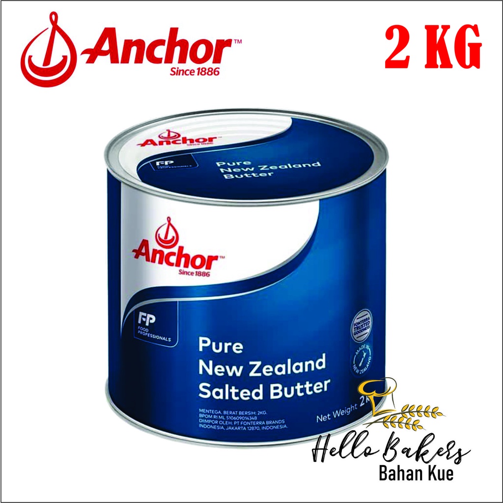 ANCHOR SALTED BUTTER 2kg / BUTTER /MENTEGA /ANCHOR BUTTER/ROOMBUTTER