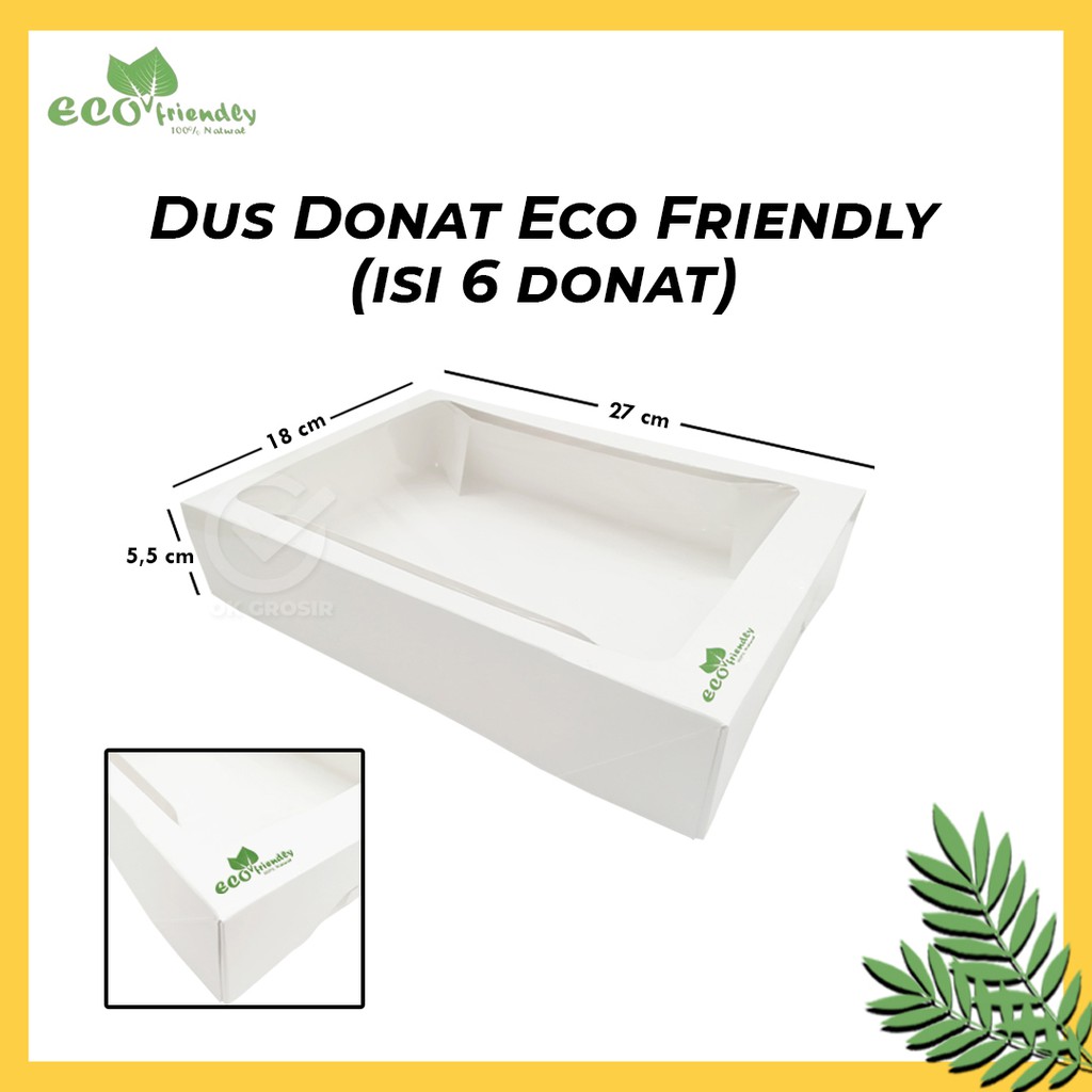 

Dus Donat Eco Friendly (isi 6 donat) Per 1 Pcs