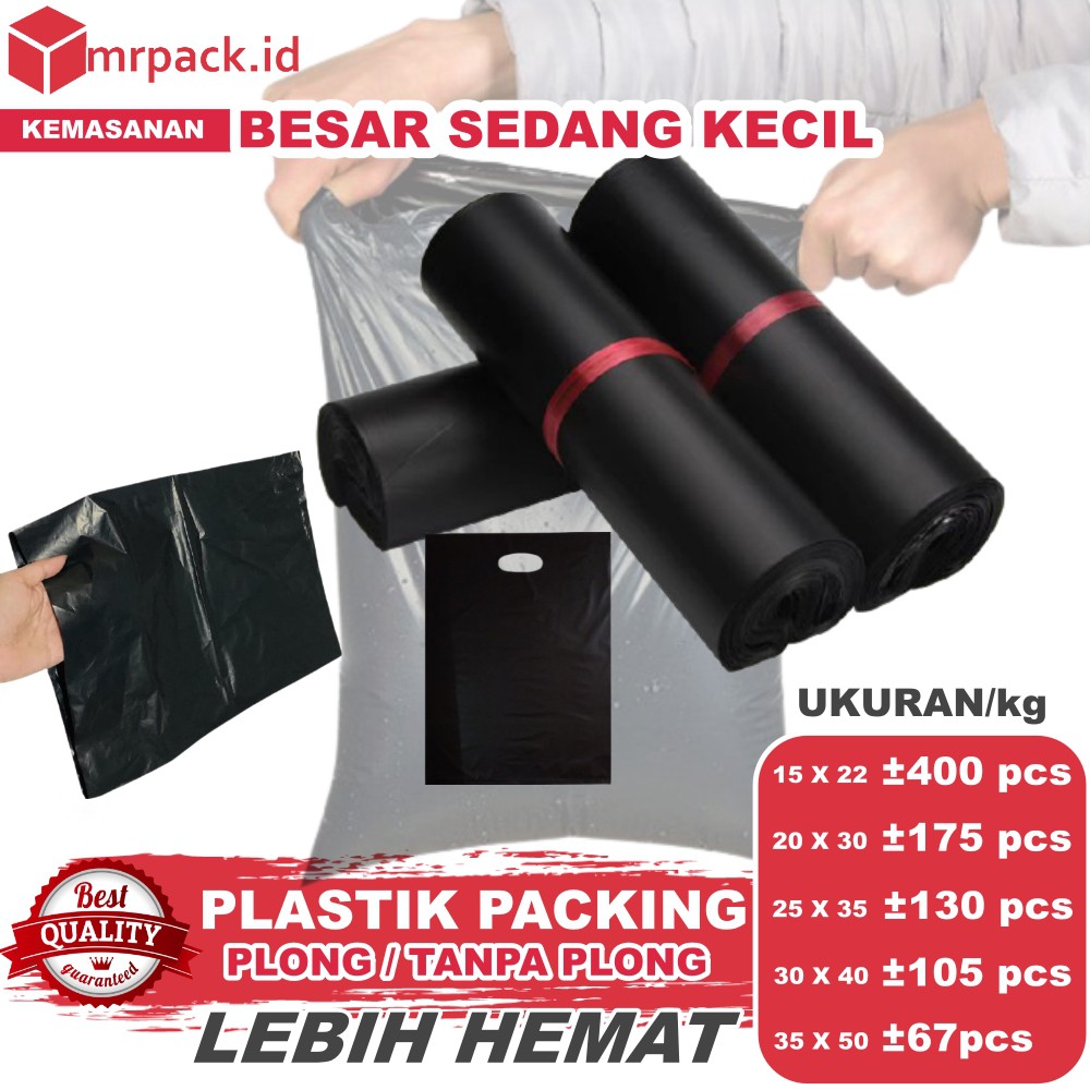 Plastik packing olshop Plong &amp; tanpa plong plastik online shop packing HD 15x22 20x30 25x35 30x40