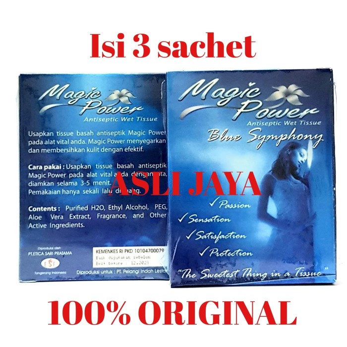 TISU / TISSUE MAGIC POWER BLUE SYMPHONY (ISI 3 SACHET) SANGAT AMPUH