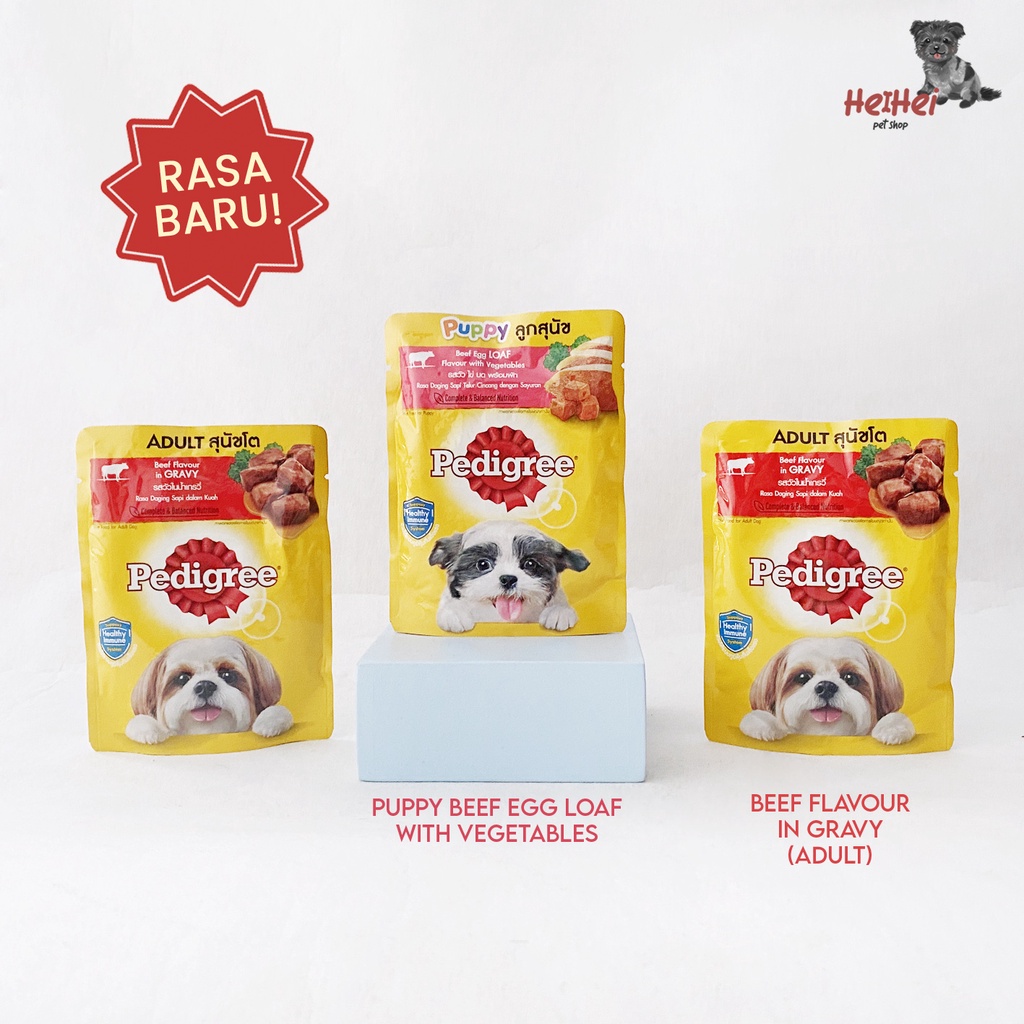 Pedigree Dog Puppy Pouch 80 gr Promo Dog Food Makanan Anjing Basah