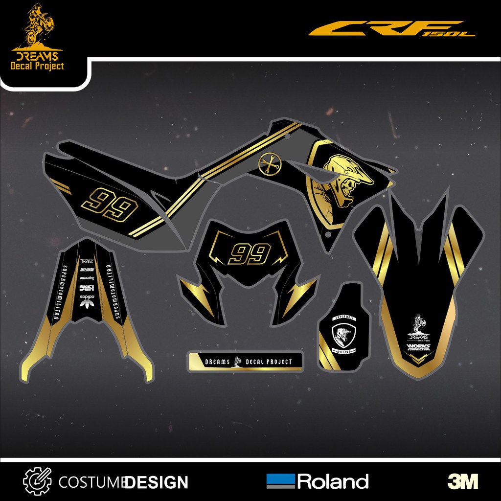 Decal Sticker CRF 150L Supermoto Militan New Concept