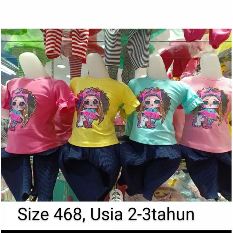 setelan celana kulot plisket