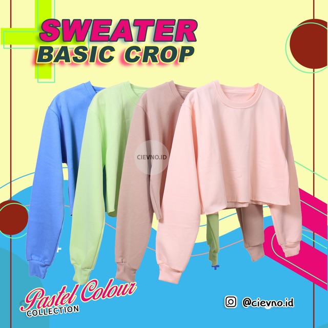 SWEATER CROP POLOS ALL SIZE &amp; BIG SIZE XL