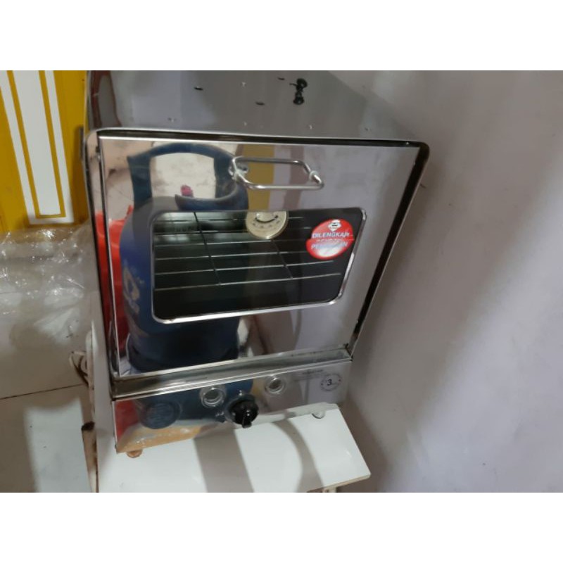 HOCK OVEN GAS PRELOVED MURAH MULUS FULL STAINLESS RAK LENGKAP PLUS DUS HO GS103 THERMOMETER