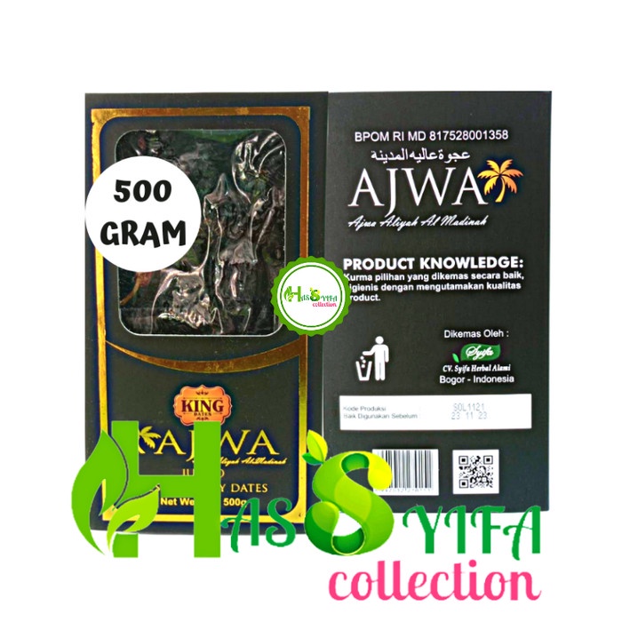 

Kurma Nabi Kurma Ajwa Al-Madina Al-Mubaraka 500 gram