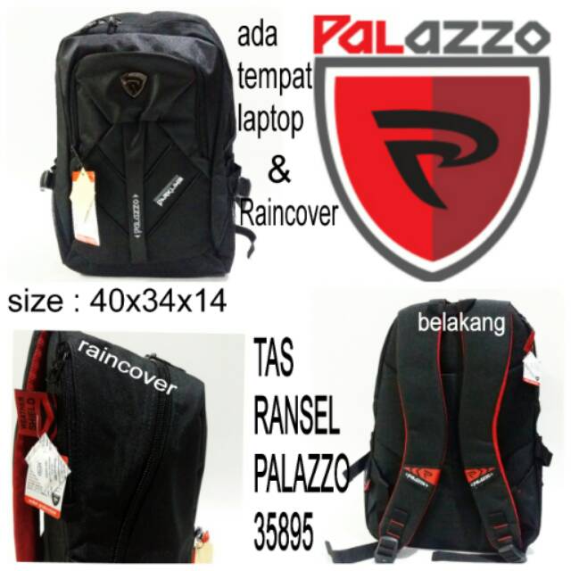 Tas ransel palazzo 35895 tas backpack sekolah murah hitam