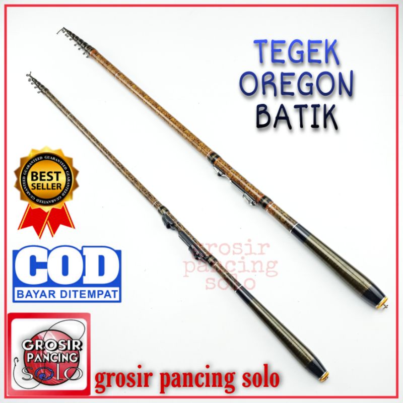 joran tegek carbon Oregon batik 360 450 540cm mentah dan set kolong