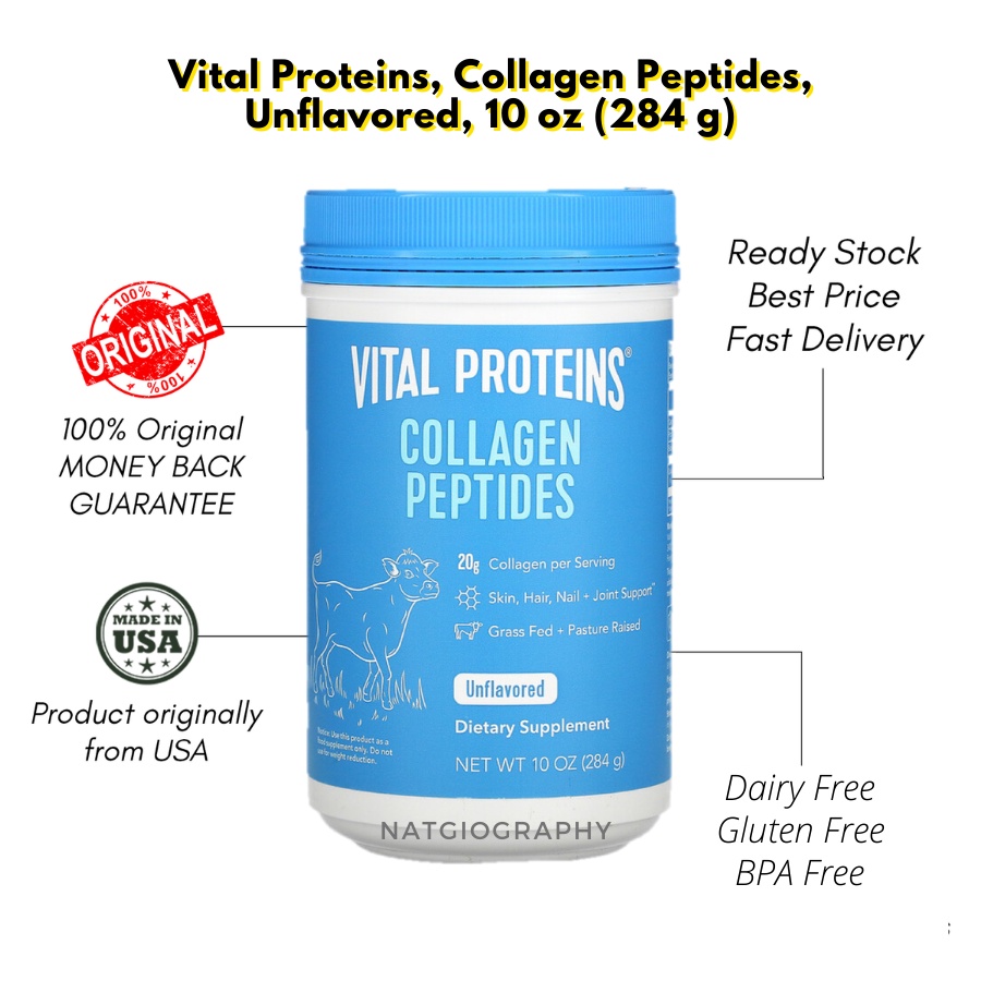 Jual Vital Proteins Collagen Peptides Unflavored 284 Gram | Shopee ...