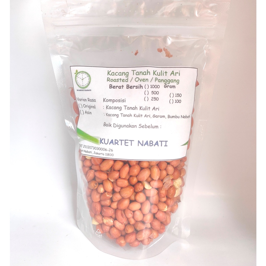 

250gr Roasted Kacang Tanah Kulit Ari / Peanut Varian Rasa Original/ Asin Matang – Oven – Siap Makan