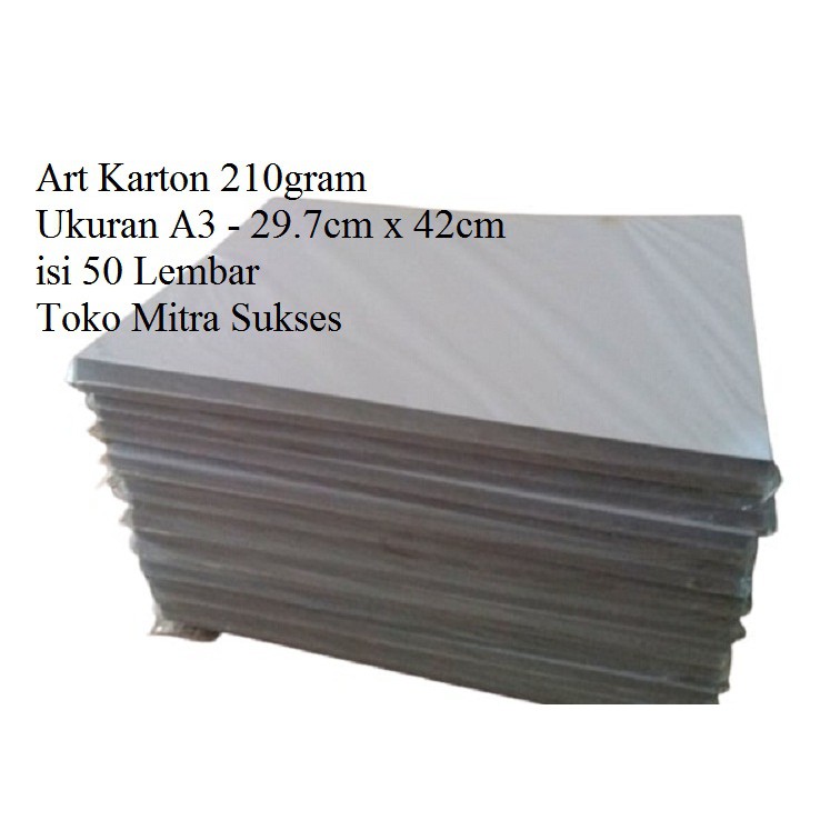 

50 Lembar Kertas Art Karton 210gram A3