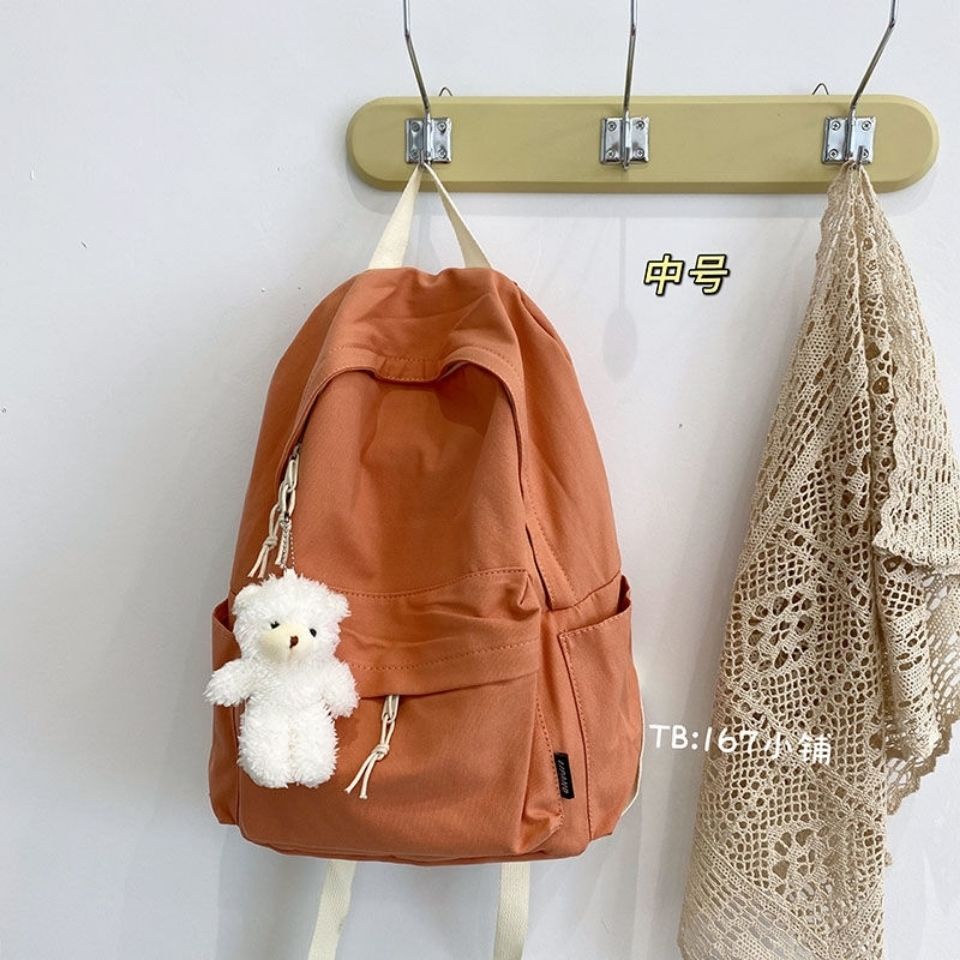 tas ransel sekolah wanita korea tas ransel jepang tas skolah sling bag kanken original kucing calico Sera siswi kampus tas sekolah kanvas antik siswa smp gaya sederhana warna solid tas ransel bernilai tinggi kapasitas besar